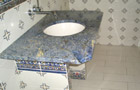 Granit Waschtisch Azul Bahia poliert