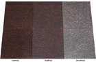 Cats Eye Granitfliesen Oberflächen: caress = softgebürstet + poliert,      leather = satiniert-geledert,      brushed = geflammt + gebürstet