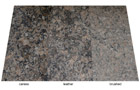 Granit-Fliesen Oberflächen: caress = softgebürstet + poliert,      leather = satiniert-geledert,      brushed = geflammt + gebürstet