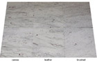 Valley White, Granit Oberflächen: caress = softgebürstet + poliert,      leather = satiniert-geledert,      brushed = geflammt + gebürstet