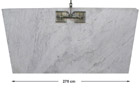 Marmor Unmaßplatte Bianco Carrara C poliert